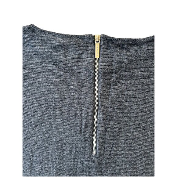 Michael Kors Long Sleeve Charcoal Gray Sweater Zipper Back Womens Size Large - Picture 6 of 6